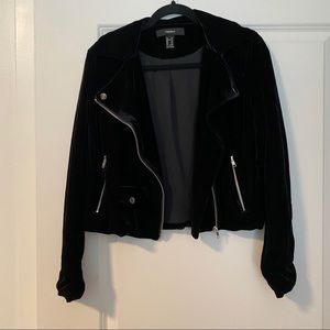 Forever 21 Velour Moto Jacket